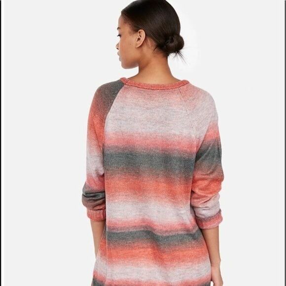 Express Oversized Ombre Space Dye Tunic Knit Sweater Top - Picture 2 of 8